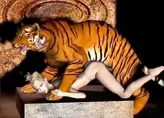 3D Tiger Fucking Tight Hole - Zoo Sex HD Clip