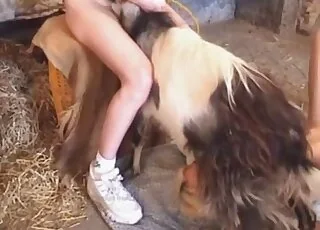 Leggy Farm Babe animal sex Session HD